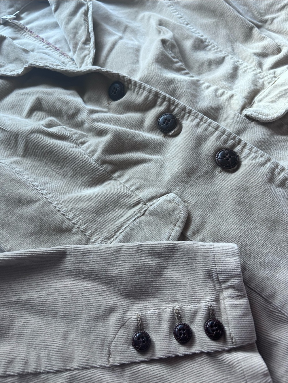St. John’s Bay Preppy Tan Corduroy Button-Front Jacket Medium Tall